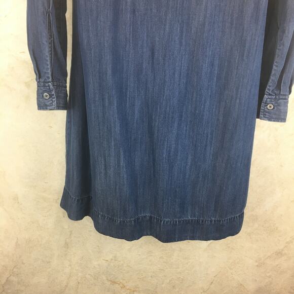 Anne Taylor LOFT Blue Chambray Button-Up Shirt Dress Women's Size  XS - Picture 15 of 16